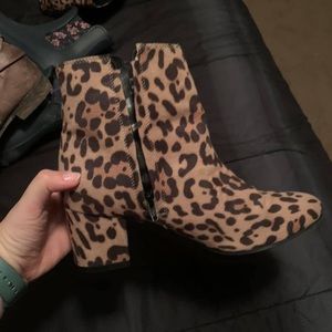 Cheetah ankle boots